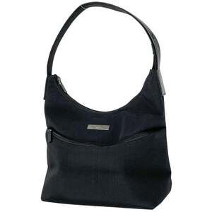 Gucci Logo Shoulder Bag, One-Shoulder Nylon Black, 0018886, Women's